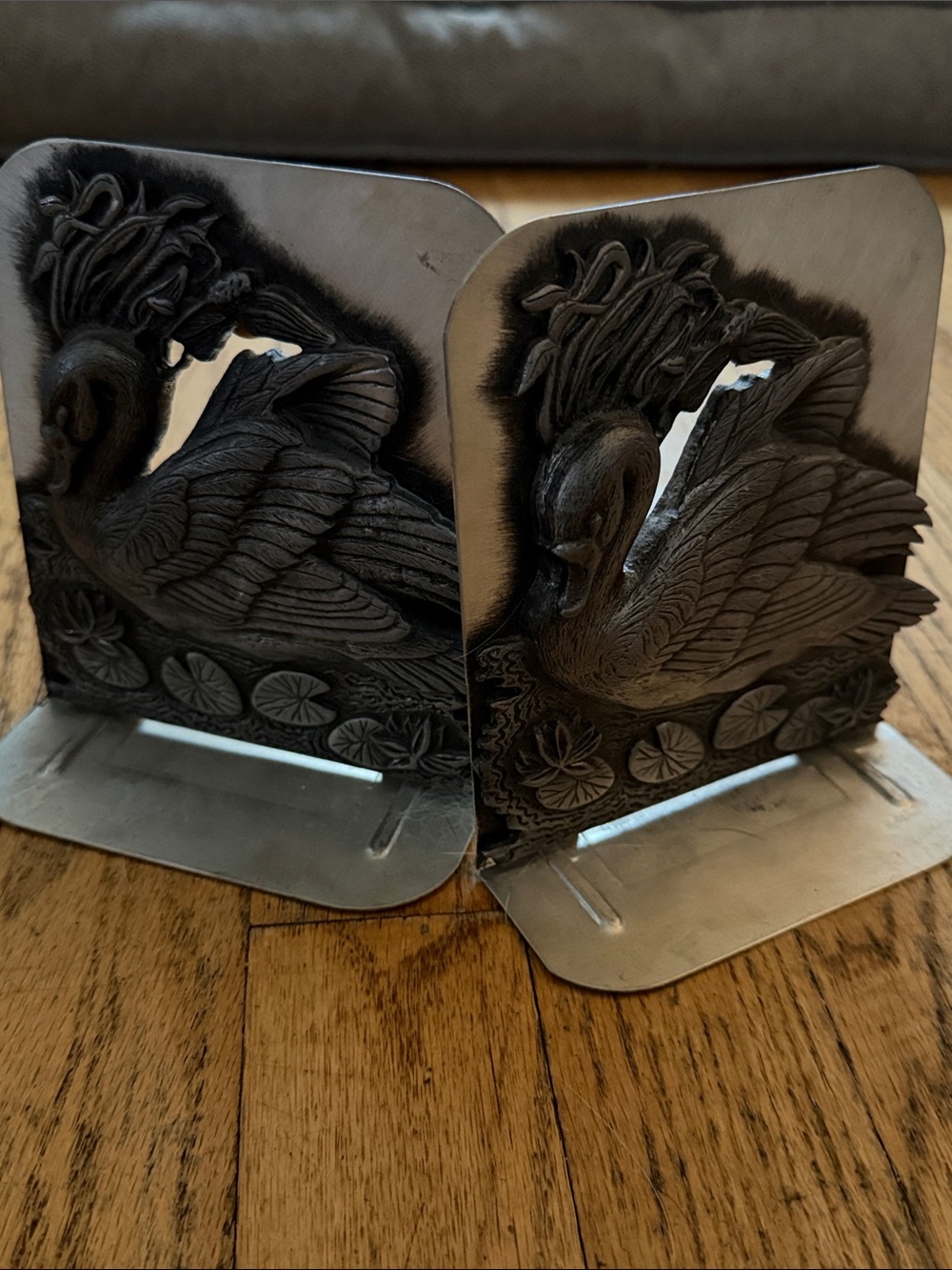 Pewter Swan Bookends (pair)